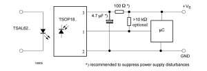 TSOP1838 application circuit